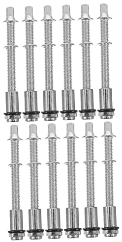Parliky 12stücke Teiliges Set Drum Schrauben Mit Unterlegscheiben Tension Rods Für Schlagzeug Ersatzteile Für Snare Bass Und Trommeln Zuverlässige Und Langlebige Percussion