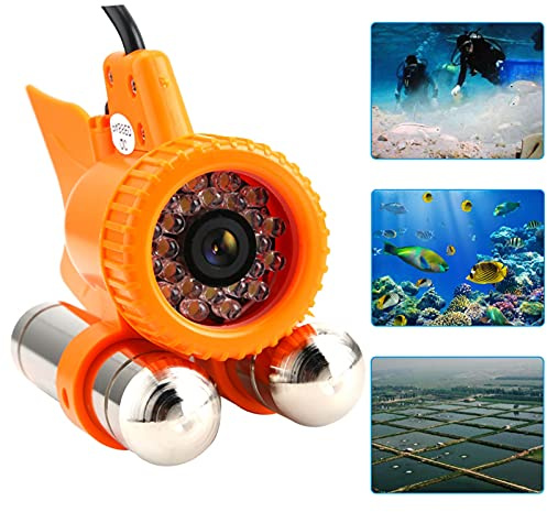 Unterwasser-Angelkamera, DC12V 24LED1000TVL HD-Unterwasserkamera, Farbvideo-Fischfinder Zum Tauchen, Eisfischen (50 Meter Kabel) (50 Meter lang)