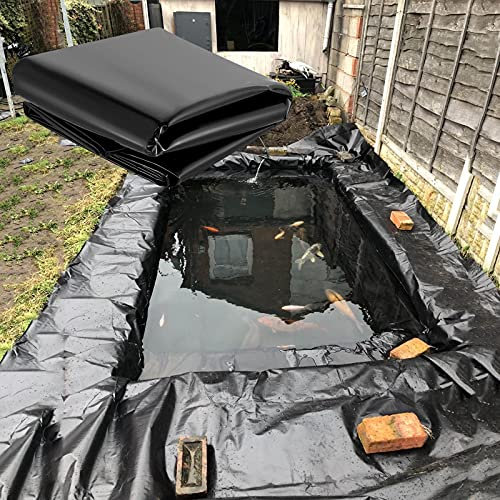 Gartenteiche, Pools, Springbrunnen, 3 x 7 m, 5 x 6 m, 7 x 7 m, 8 x 10 m, 11 x 12 m, 12 x 12 m, reißfeste Gummi-Teichfolie, 0,2 mm