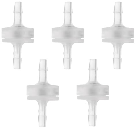 eMagTech Rückschlagventil für Wasser, Heizstoff, Öl, Luft, Gas, pneumatische Systeme, 3 mm, 30,6 x 14,9 mm, PP, 5 Stück