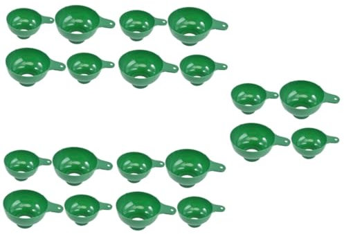 IMIKEYA 5 Set Imbuti per marmellata Imbuto Imbuto da cucina a bocca larga, imbuti a bocca larga, verde Pp 4 pezzi x 5