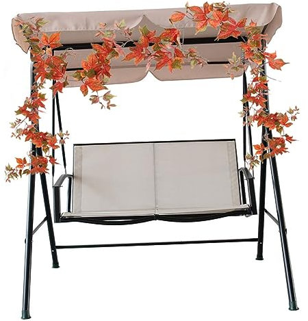 PRETYZOOM Red Maple Leaf Plant Artificial Hanging Foliage 1.8m Autumn Decor for Home Office Event