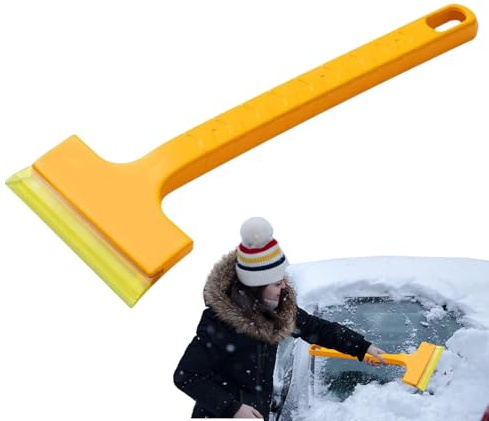 Raschiaghiaccio per parabrezza auto, Raschiaghiaccio per auto | Raschietti per ghiaccio per raschietto per parabrezza - Raschietto per auto con spazzola per neve, raschietto per ghiaccio per finestre,