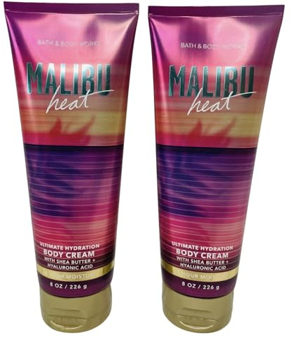 Bath & Body Works Malibu Heat Ultimate Hydration Body Cream 8 Ounces Pack of 2