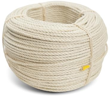 Sisalseil Ø 10mm x 100m Naturfaser Kratzbaumseil für Katzenmöbel | 100% Sisal Naturfaser | Perfekt zum Kratzbaum Wickeln & Reparieren | Ø 6-10 mm | 50-220 m | Reißfest, ungiftig & langlebig