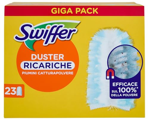 Swiffer Duster Plumeau Recharges, 23 Unités, Capture Poussière, Saleté, Poils et Allergènes, même dans Les Coins Difficiles, Rapide et Efficace, Manche Vendu Séparément