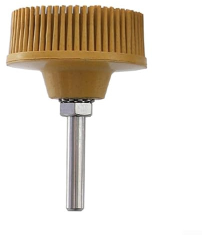 Cepillo de disco de esmeril de 5 cm para taladro eléctrico, material de goma para pulido de metales y eliminación de arañazos (amarillo)