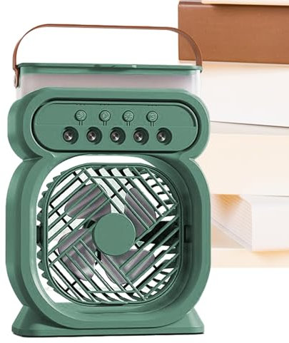Misting -Lüfter, tragbarer Fan mit Mist, Personal Tischspray Wasser Nebel Lüfter, USB -wiederaufladbare ruhige Luftkühler -Luftbefeuchter mit 3 Geschwindigkeiten, coole Geräte für