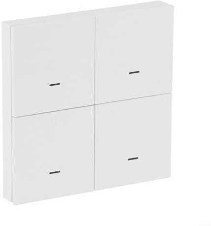 URPIZY Interrupteur de scène intelligent à 4 vitesses avec 12 modes pour Tuya pour Smart Life pour contrôle Zigbee, pour application Smart Life, matériau ABS, télécommande, planification, blanc