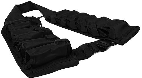 TOYANDONA Gilet à Bière Noir en Tissu Oxford Confortable et Multifonctionnel pour Randonnée et Fête, Ceinture de Bière Portable pour Hommes et Femmes