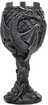 Genérico Verre à vin de dragon - Verre à boire médiéval avec motif de dragons | Dragons CoMBLETS Calices, Verre à calice médiéval sûr et créatif pour boire quotidiennement et décoration de fête