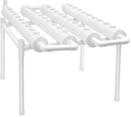 Aangeebone Système de culture hydroponique végétale hydroponique à 1 couche 36 trous - Tuyau en PVC - Pour la maison, le balcon, le jardin, les légumes de balcon