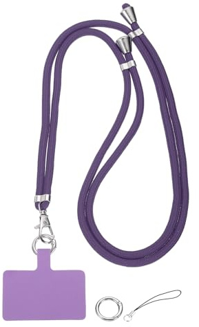 sourcing map Phone Lanyard, Adjustable Crossbody Phone Strap Detachable Cellphone Chain Strap with Tether Tabs