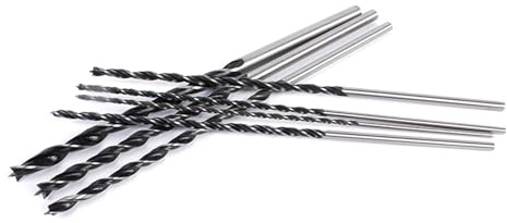 7pc Extended 300mm Woodworking Drill Bit Set High Carbon Steel Bit for Deeply Hole Drilling in Hardwood Plywood Beams Long Wood Drill Bits for Hardwood