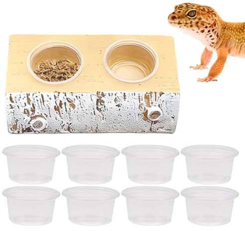 Magnétique Gecko Rebord de Nourrissage | Bol à Nourriture Magnétique - Support de Nourrissage pour Geckos à Crête et Reptiles,pour Gecko Lézard Crabe Tortue Mygale Serpent Dragon Barbu Grenouille