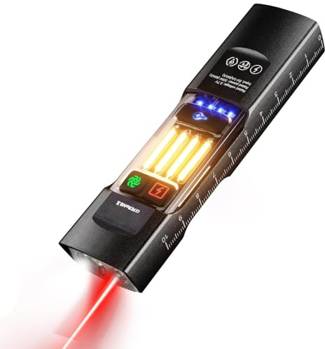 KZK Mini LED Taschenlampe, wiederaufladbares für EDC, 680 Lumen, 16 modi 7 Farben, USB-C-Aufladung, integrierter Magnet, Wasserdicht nach IPX4, geeignet für Camping, Wandern, Angeln und Notfälle