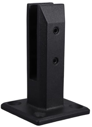 Abaodam Pince de Fixation en Acier Inoxydable Noir pour Garde-corps en Verre D'escalier Force de Serrage Modérée et Support Sécurisé au Sol