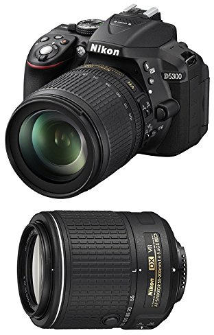 NIKON D5300 + 18-105 VR + 55-200 VRII - Digitalkamera - Schwarz