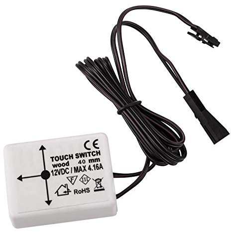 Einbau- Unterbausensor SO2W reagiert auf Berührung durch Holzplatten hindurch, 12V DC/max. 50W / 4,16A, Touchsensor Möbeleinbausensor Tischsensor von SO-TECH® | reagiert auf Berührung durch Holzplatten hindurch Touchsensor Möbeleinbausensor Tischsensor