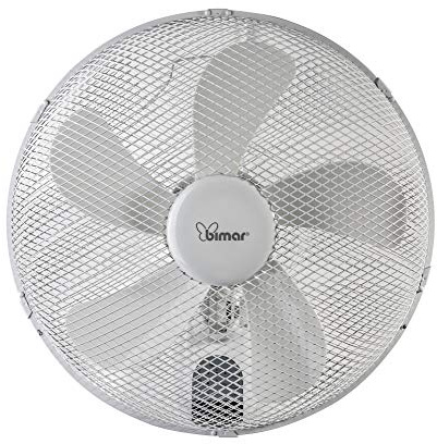 bimar VM43 Turbo Ventilatore da Parete con Telecomando, Elica a 5 Pale Ø40cm, Comandi Elettronici e Telecomando 3 velocità e 3 modalità, Oscillazione Destra Sinistra, Kit Fissaggio Incluso
