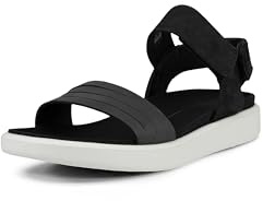 Ecco Damen Flowtw Riemchensandalen, Schwarz (Black/Black 51052), 35 EU