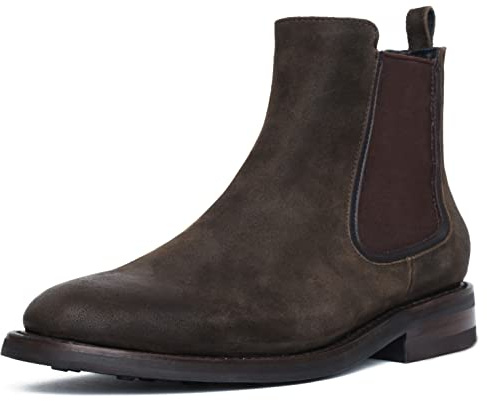 Thursday Boot Company Men's Duke Chelsea Leather Dark Olive Suede, 9