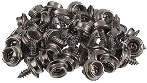 Seachoice Button Stud, #8 X 3/8 In. Stainless Steel Screw, Pack of 50