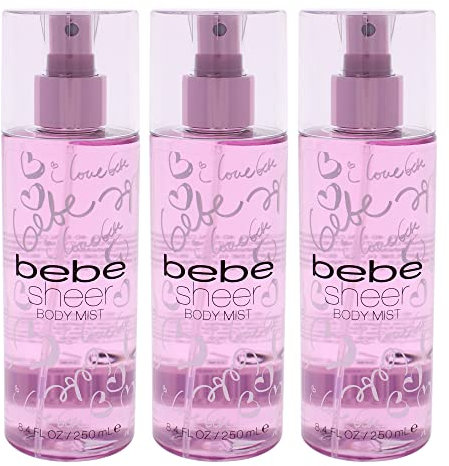 Bebe Sheer by Bebe for Women - 8.4 oz Body Mist - Pack of 3