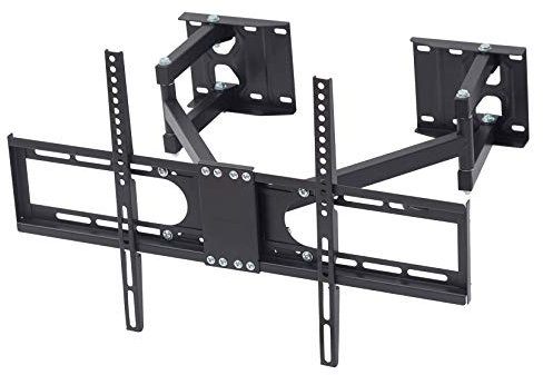 UNHO Staffa TV a muro, Angolare Braccio TV per 32-65 Pollici LED LG Supporto TV da parete inclinabile e girevole VESA Max 600x400mm carico 45 kg