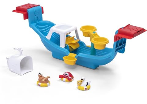 Step2 Nautical Rain Showers Bath Boat Badewannenspielzeug | Wasser Spielzeug für die Badewanne Boot inklusive Zubehör | Für Kinder ab 2 Jahre