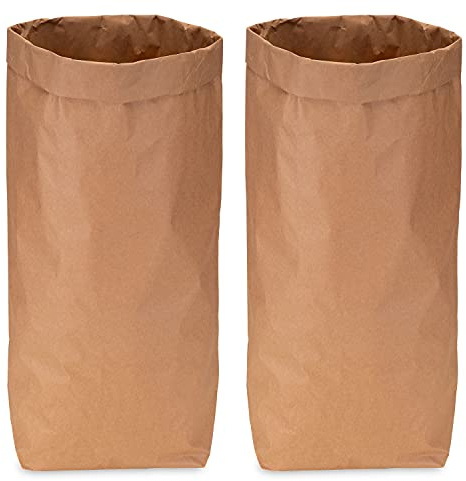 Lifestyle Lover Papiersack Paper Bag Sack Kraftpapier Beutel Mülleimer Braun (2er Pack DIY)