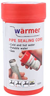 Warmer System Gewindedichtfaden für Rohrgewinde und Anschlussstücke, Gewindedichtband für Wasser, Gas, 150m