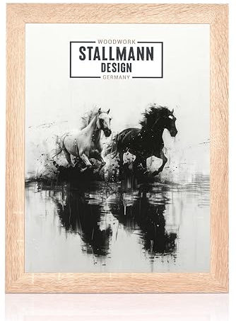 Stallmann Design Bilderrahmen 'Reno' | Größe: 60x90cm | Farbe: Sonoma-Eiche | 40 mm starke Rahmen-Breite