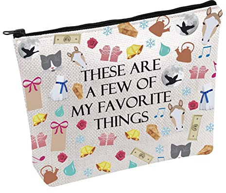 The Sound of Music Inspired Gifts My Favorite Things Song Makeup Bag Musical Movie Zipper Pouch Broadway Theater Party Gifts (Favorite Things UK)