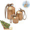 EHOTER Lot de 3 cloches de vache décoratives de Noël vintage rustique en corde de vache à suspendre au mur - Cloches géantes en bronze rustique pour décoration d'intérieur de style campagnard -