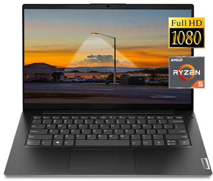 Lenovo V14 G4 14 inch FHD Laptop for College Student & Business, AMD Ryzen 5 7520U CPU, 8GB RAM, 512GB SSD, Bluetooth, HDMI, USB-C, Fast Charge, Webcam, Lightweight, Windows 11 Pro, LIONEYE Bundle