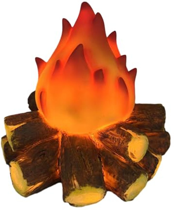YuWangg Lámpara de Llamas de carbón,Llama de Fuego Artificial LED,luz de Chimenea sin Llama,Chimenea Led Artificial con Llama De Leña Realista De Madera