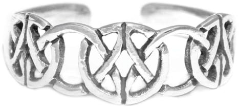 Windalf Damen Zehen Ring Lucina 6 mm verstellbar Keltische Knoten 925 Sterling Silber