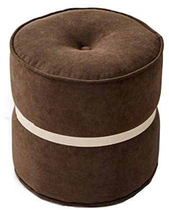Generisch Einfacher Hocker, Fußhocker aus Stoff, Sofahocker, Schuhhocker, Kleiner runder Fußhocker, Fußhocker, Kinderhocker, Wohnzimmer, 6 Farben/Rosa/34 x 3