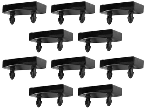 cyclingcolors 10x Lattenhalter Einsteckkappen zur Befestigung Kappen Halter Lattenrost Einfach 63x10mm Kunststoff flexibel Bett Schwarz