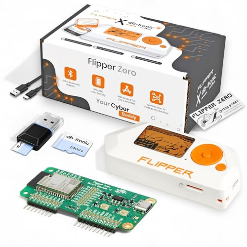 Flipper Zero WiFi Set | Flipper Zero | Scheda WiFi | Scheda di memoria da 64 GB | Lettore di schede USB