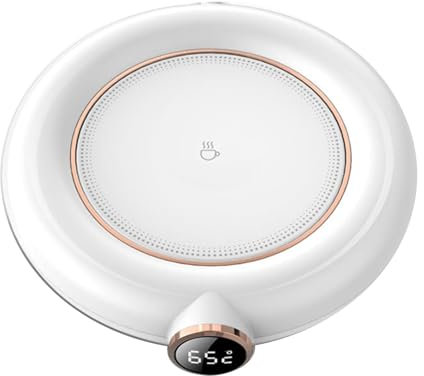 Natudeco Kaffeetassenwärmer, Tassenwärmer, Matte, USB-betriebener Wärmer, Wärmegetränkebechermatte, elektrischer Desktop-Tassenwärmer für Schreibtisch, Büro, Zuhause (White)