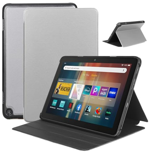 DJ&RPPQ Custodia per tablet da 8 pollici con funzione automatica Wake/Sleep, non per TCL Nokia iPad Samsung Tablet, Frontale pieghevole in pelle e morbido TPU posteriore Custodia per tablet da 8