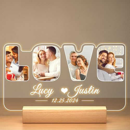 Personalisierte Bilderrahmen Personalisierte Jahrestag Geschenk für Ihn Sie | Personalisierte Bilderrahmen mit Foto, Fotogeschenke Personalisiert mit Bild, Personalisierte Geschenke für Frauen Männer