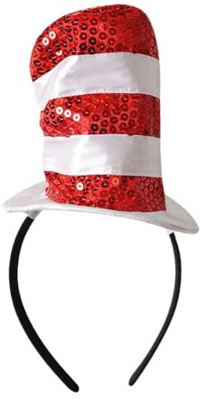JISADER Mini Zylinder Stirnband, Partyhut, Kopfbedeckung für Geburtstage, Maskerade, Bühnenshow