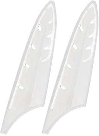 sourcing map 2 Pcs Knife Cover Sleeves, 3.9 x 1 PP Knives Edge Guard Blade Protector Universal Knife Sheath for Home Kitchen, White