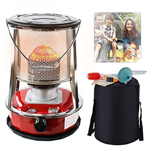 BomDog Stufa a Cherosene, Stufa a Cherosene per Esterni/Interni, Riscaldatore a Olio Non Elettrico, Bruciatore Di Spazio a Cherosene/Red-4.6L