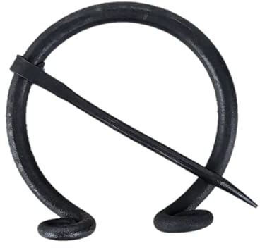 Mittelalter Brosche | Schmiedeeisen | Handgefertigte Wikinger Fibel LARP | Kleidernadel Gewandnadel Schließe| HFRC22