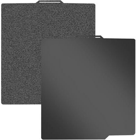 PEO + PET Doppelseitige Druckplatte Kompatibel mit Bambu Lab X2D/A1/X1/X1C/X1E/P1P/P1S/P2S, 257x257mm Flexibel Federstahl Smooth and Textured Druckbett Platte für 3D Drucker Platform