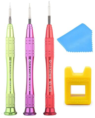 Magnetisches Schraubendreher-Set, 1,5 mm, PH000, Kreuzschlitz, 0,8 mm, P2, Pentalobe, 0,6 mm, Tri-Point Y000, kompatibel mit iPhone-Reparaturwerkzeug-Set